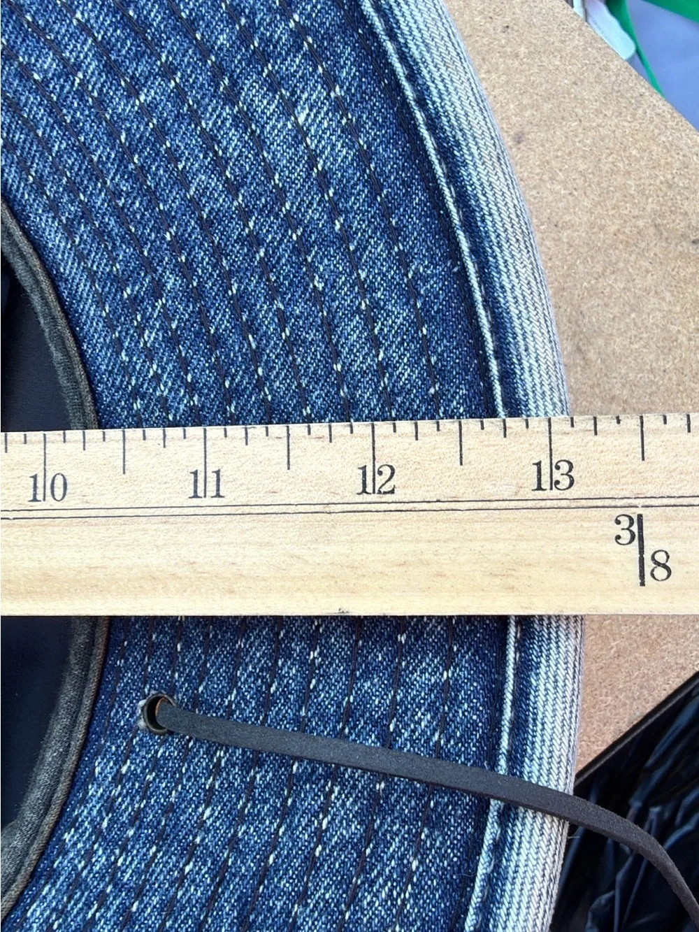 Vintage Denim Bucket Hat by Henschel Large